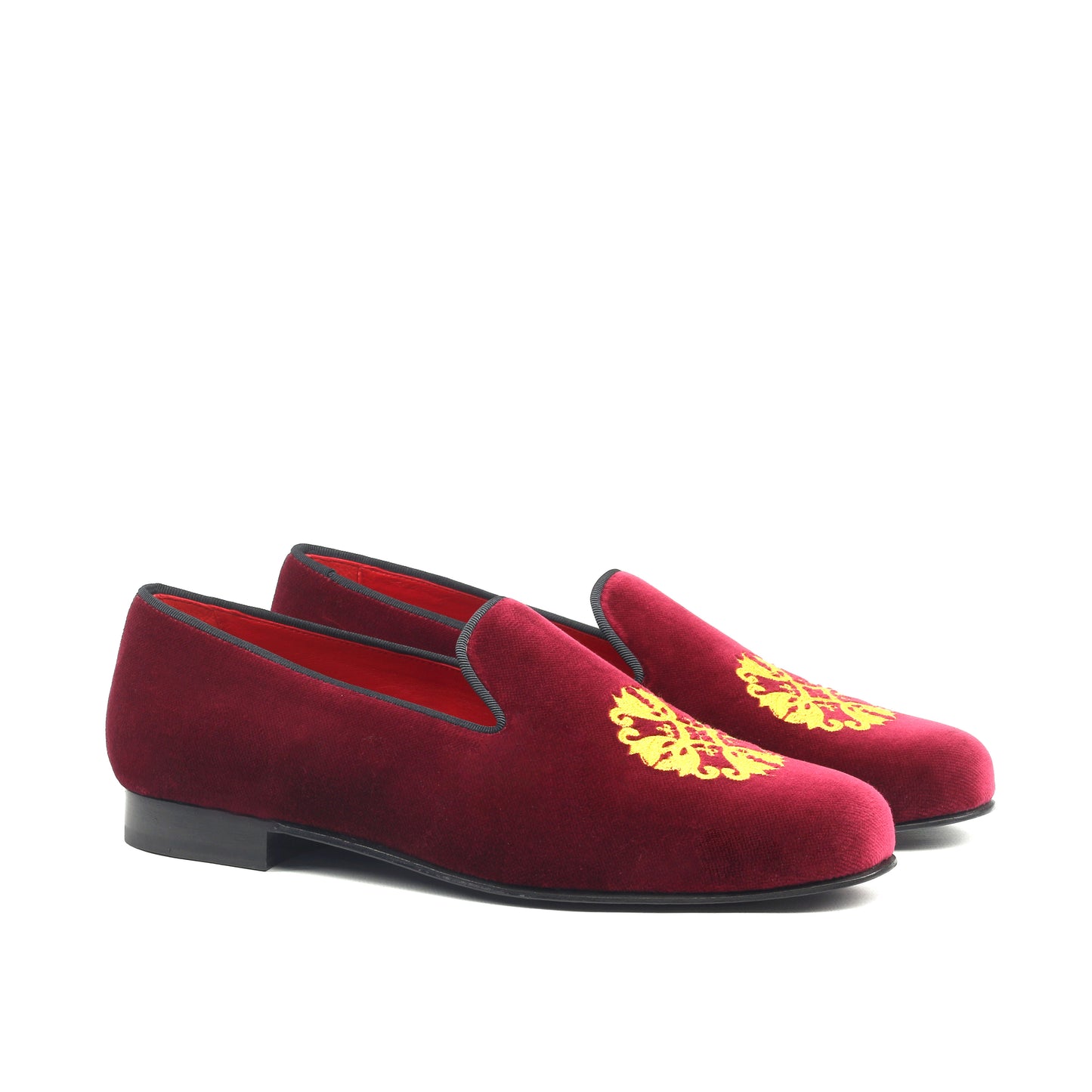 Velvet Slippers │ Bordeaux - Golden Symbol