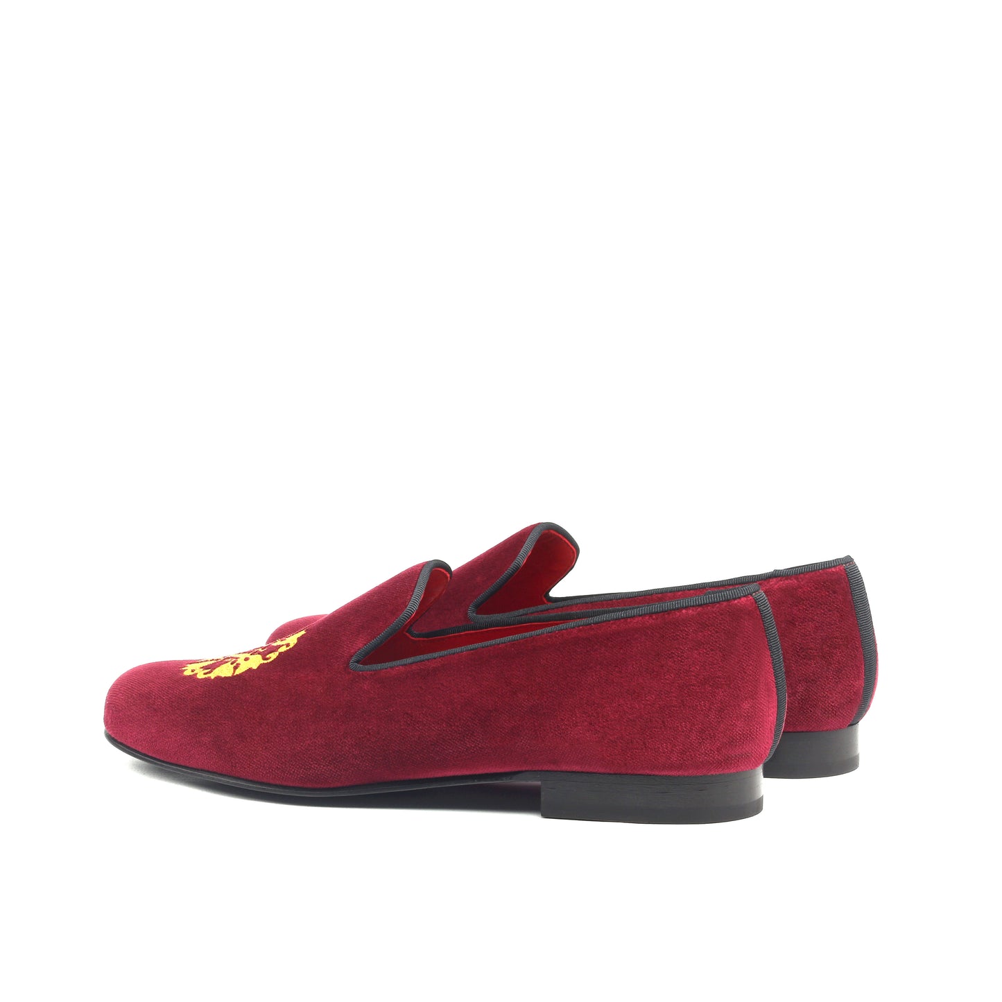 Velvet Slippers │ Bordeaux - Golden Symbol