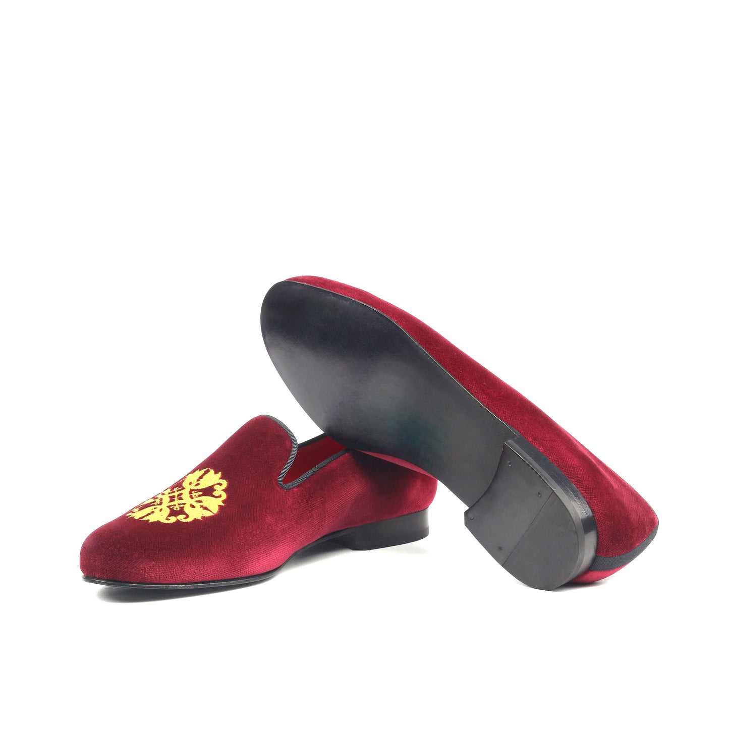 Velvet Slippers │ Bordeaux - Golden Symbol